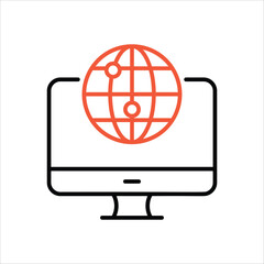 Internet  Icon editable stock vector icon
