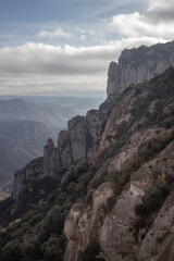 Scenic view of Montserrat mountain in Catalonia, Spain