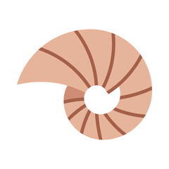 Spiral Shell Vector Flat Icon