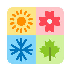 Seasons Vector Flat Icon