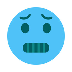 Cold Face Vector Flat Icon
