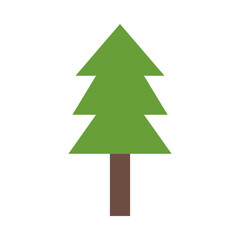 Obraz premium Evergreen Tree Vector Flat Icon