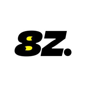 8Z brand name initial letters icon. Art