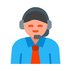 Telemarketer Vector Flat Icon