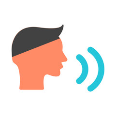 Speaking Vector Flat Icon
