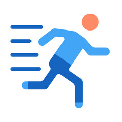 Running Vector Flat Icon