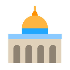 Dome Of The Rock Vector Flat Icon