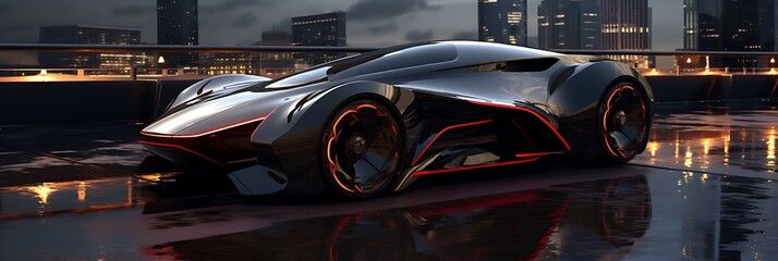 Futuristic transportation design for a concept car