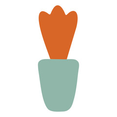 cactus in a pot boho icon