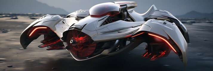 Futuristic transportation design for a hoverbike