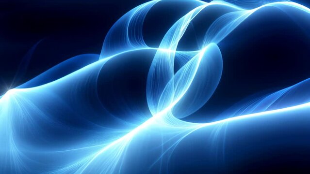 Vibrant white shimmer wave blue Light flowing motion energy circus pattern