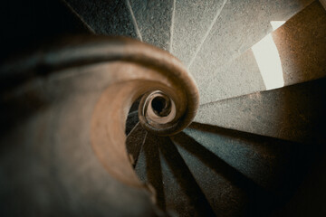 An Old spiral staircase