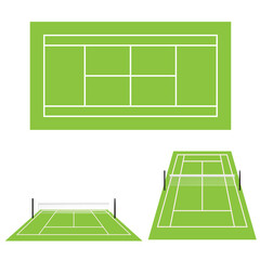 Tennis court  clipart. Tennis field illustration. 