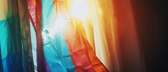 Rainbow Pride Flag in LGBTfriendly tattoo parlors, pride month LGBTQIA theme