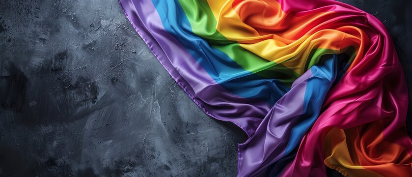 Rainbow Pride Flag in conferences on human rights, pride month LGBTQIA theme