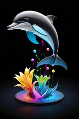 Spectrum Dolphin: A Minimalistic Vector Logo