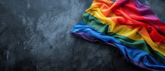 Rainbow Pride Flag in LGBT community centers, pride month LGBTQIA theme
