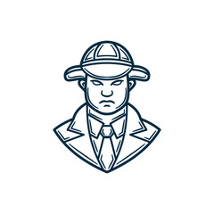 Detective logo Vector design illustration