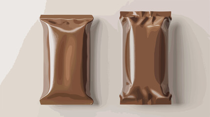 3d sweet chocolate candy plastic wrapper mockup. 