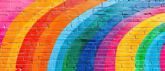 Rainbow Pride Flag in street art and murals in LGBTfriendly neighborhoods, pride month LGBTQIA theme