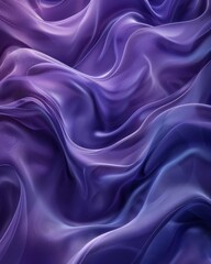 Fototapeta premium Luxurious purple silk fabric with elegant waves and folds creating a smooth, flowing texture. Perfect for backgrounds and design elements.