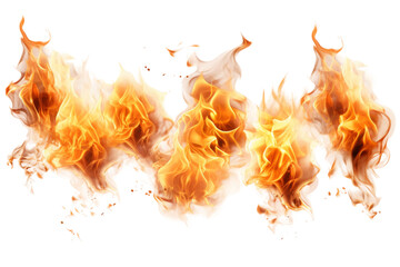 Dance of the Fiery Spirits on a Clear PNG or White Background.