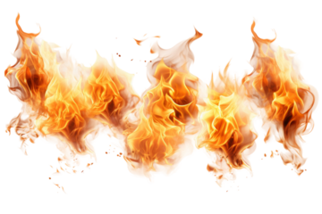 Dance of the Fiery Spirits on a Clear PNG or White Background.