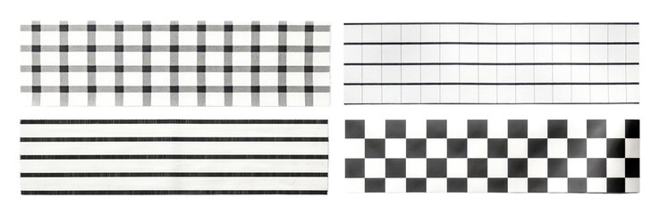 Washi tape png element set on transparent background