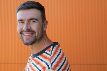 Good looking man with a beard