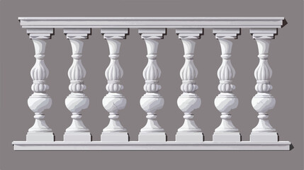 Architecture elements of balustrade for balcony terra