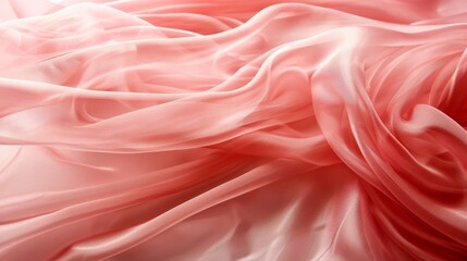 Graceful flowing fabric design on soft pink background, creating an elegant centerpiece