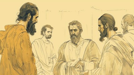 Vision of Daniel’s Prayer for His People - Biblical Watercolor Illustration