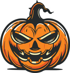 Halloween pumkin icon. vector illustration.