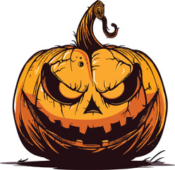 Halloween pumkin icon. vector illustration.