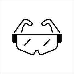 Safety Glasses Icon editable stock vector icon