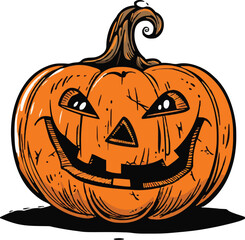 Halloween pumkin icon. vector illustration.