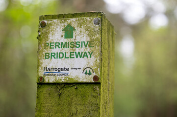 Harrogate Yorkshire England United Kingdom .Permissive bridleway. How rude.