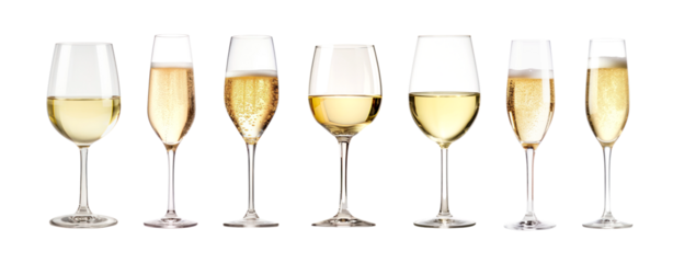 Glass of wine png element set on transparent background