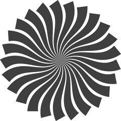 Spiral and swirl motion twisting circles design element set.