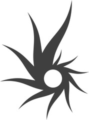 Spiral and swirl motion twisting circles design element set.