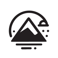 Mountain icon vector
