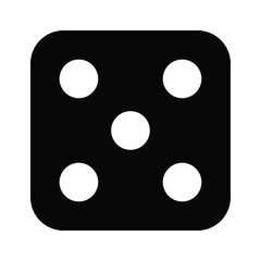Casino game accessories icon, ludo dice game vector design