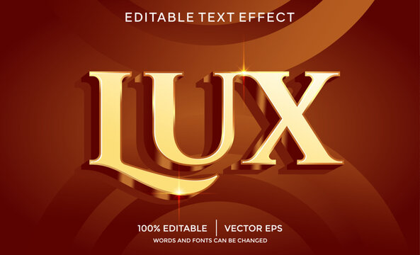 lux 3D text effect template