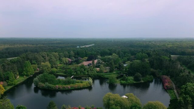 Luxurious real estate villa owned by van Gansewinkel in Cranendonck aerial