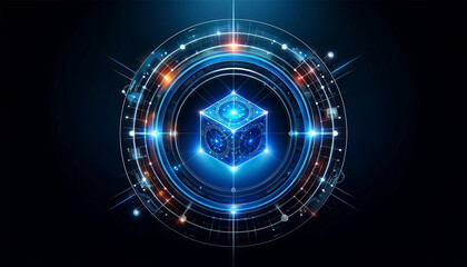 glowing numbers on black