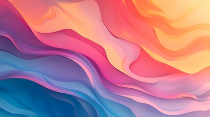 Obraz premium Tranquil Triadic Tech Minimalism - Top View Soft Gradient Background