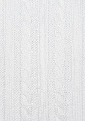 White background vertical with cable knitted pattern texture