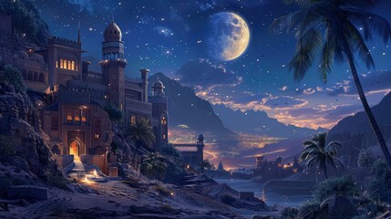 Arabian night, Architecture, beautiful world environment