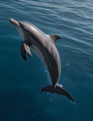 Fototapeta premium dolphin swimming in the water with the words dolphins .