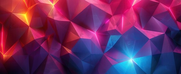 Fototapeta premium Luminous Geometric Mosaic background ,generative ai